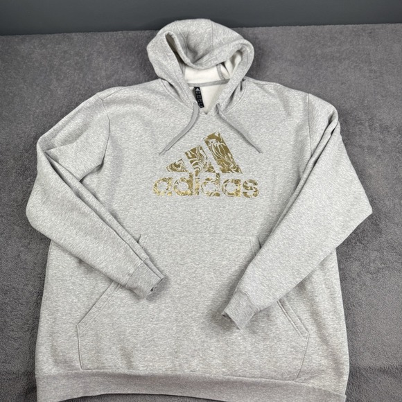adidas Other - Adidas Sweater Mens Size 2XL Gray Casual Pullover Hoodie Sweatshirt